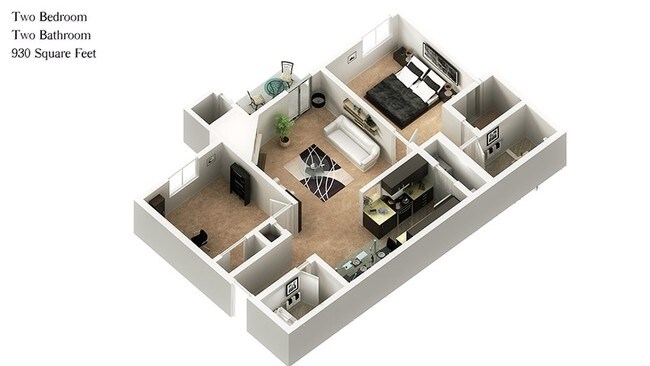 2x2B I301 floor plan