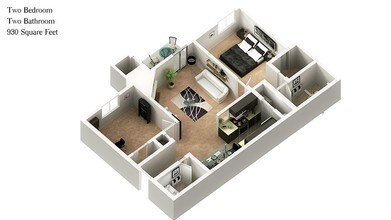 2x2B I204 floor plan
