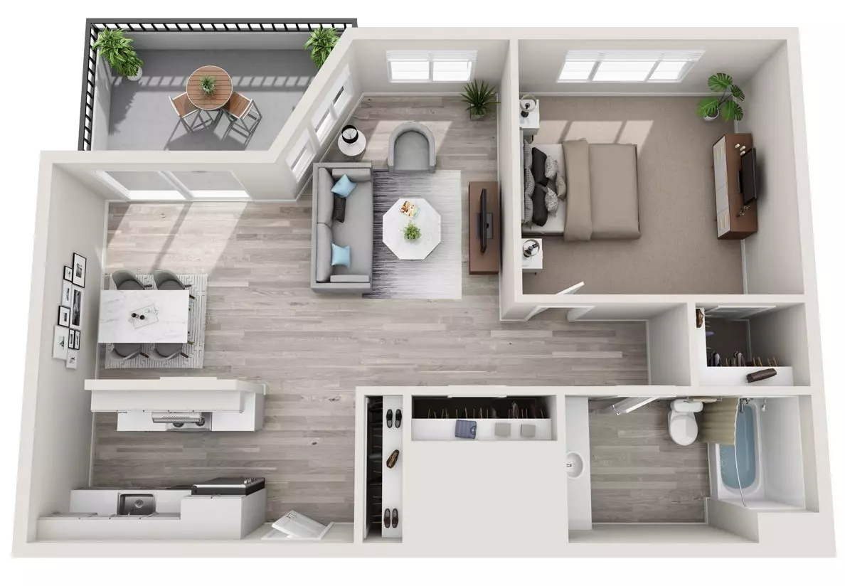 1x1 - C E307 floor plan