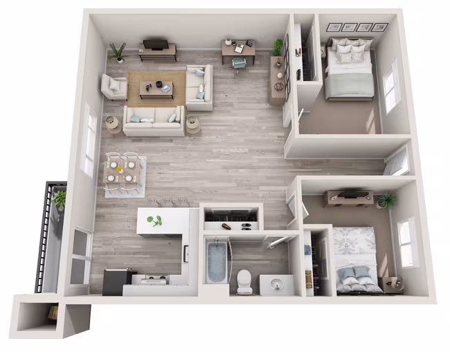 2x1 C110 floor plan