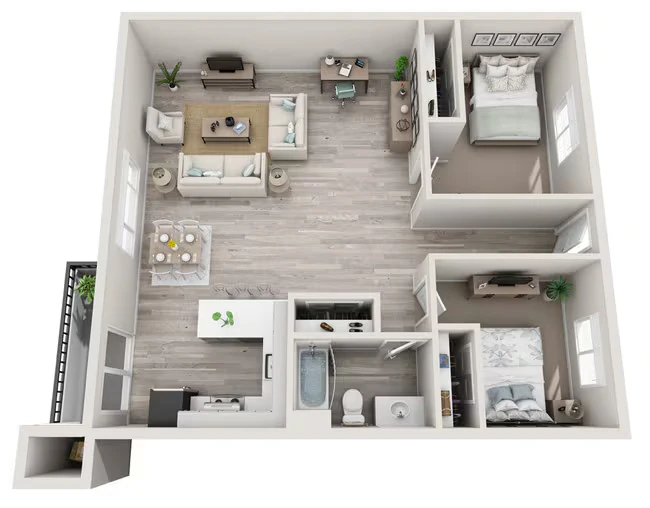 Unit C206 C104 floor plan