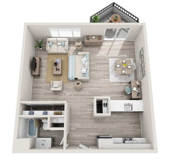 Studio E108 floor plan