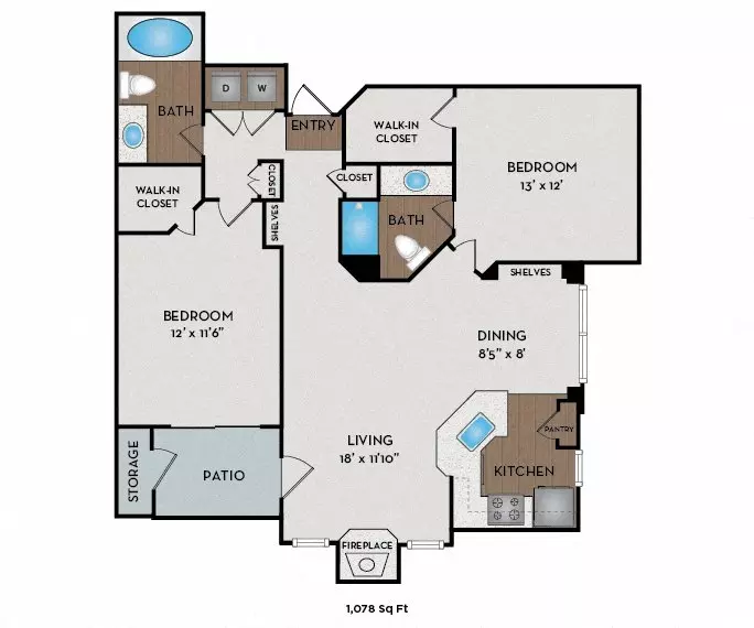 Unit E02 H23 floor plan