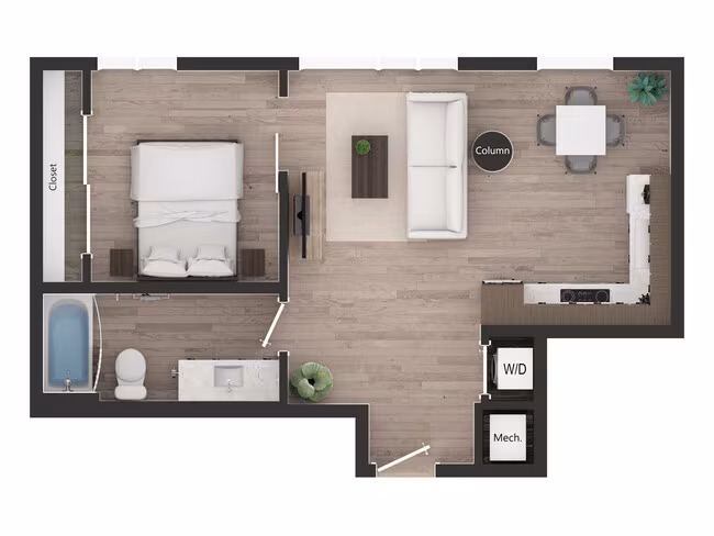 1BD1m 2606 floor plan