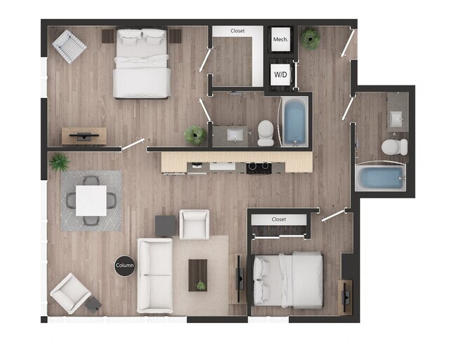 2BD2h 1101 floor plan