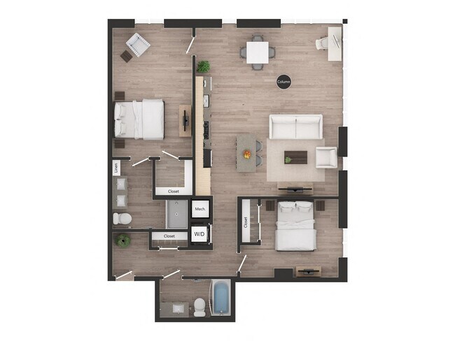 2BD2p 0710 floor plan