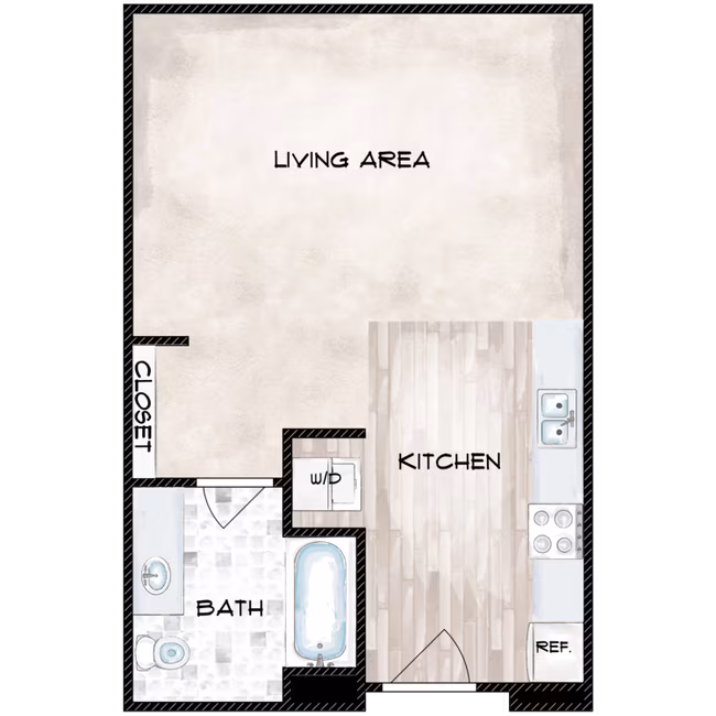 Studio 402 floor plan
