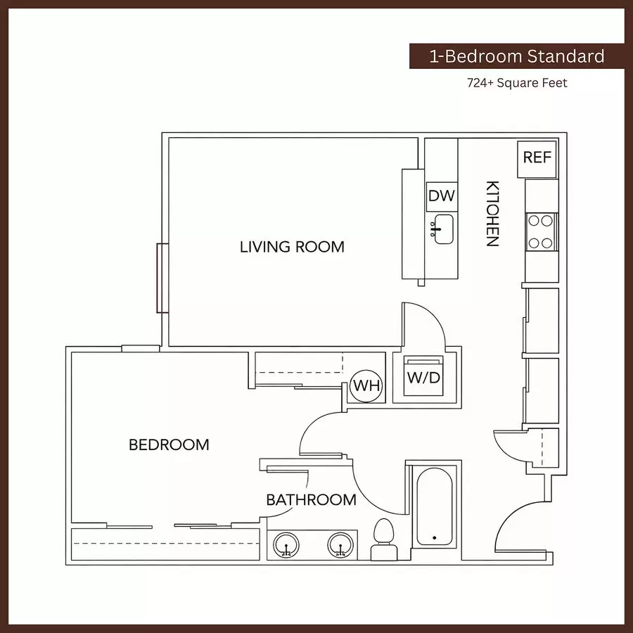 1 Bedroom Standard 306 floor plan