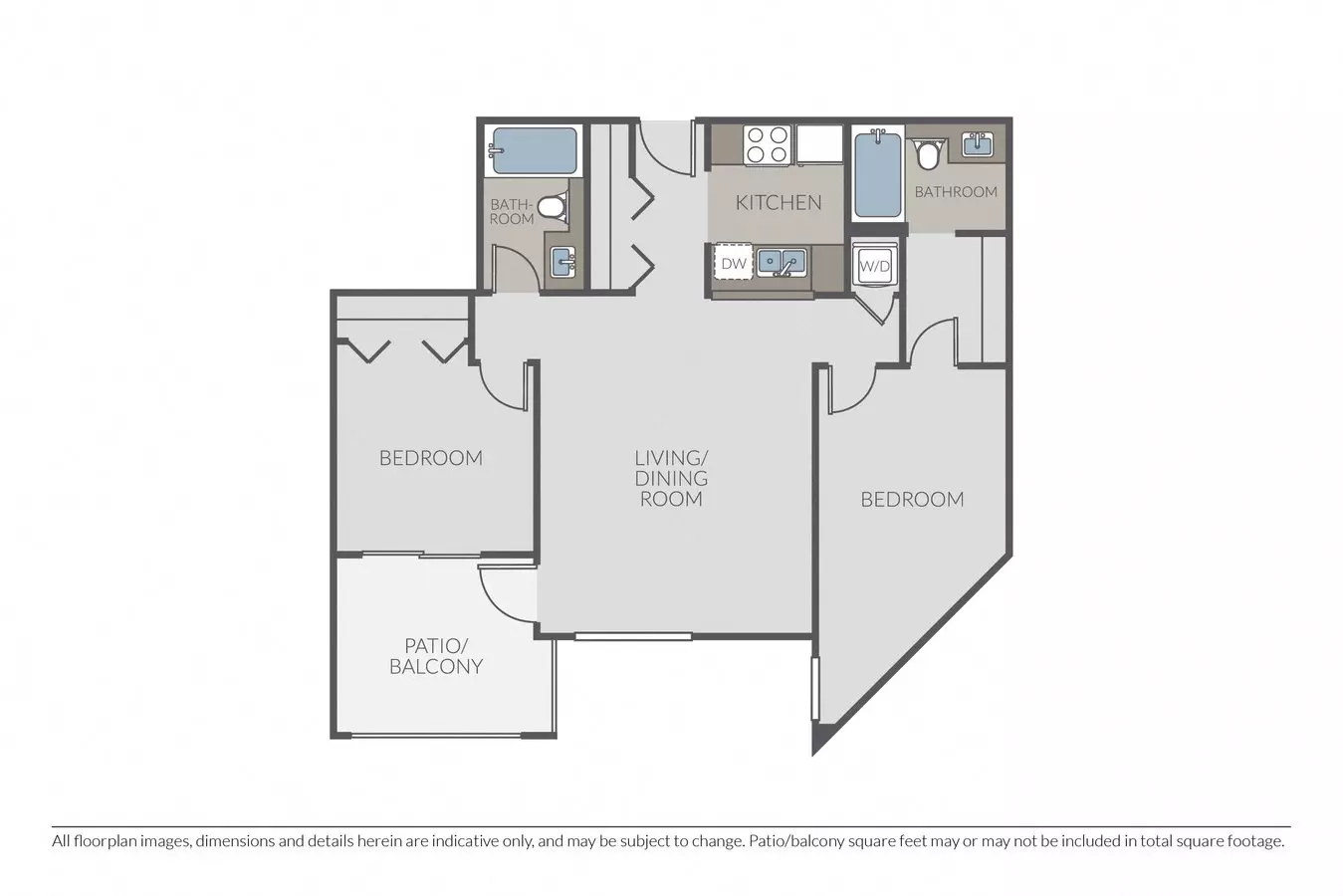 Two-Bedroom A 520 floor plan