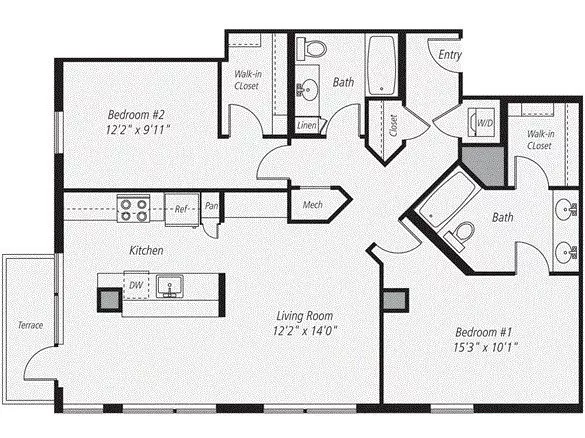 Unit 650 650 floor plan