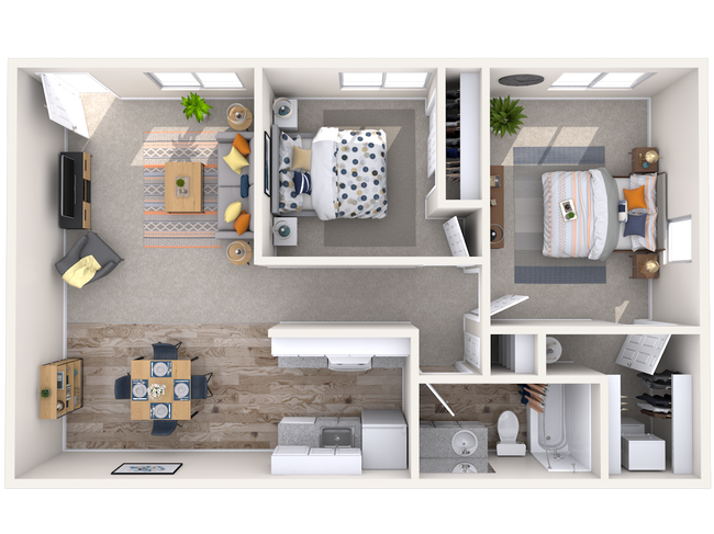 2x1 floor plan