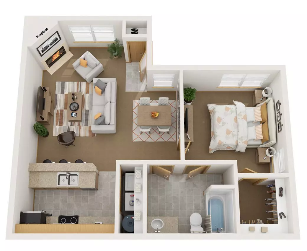 1x1 209 floor plan