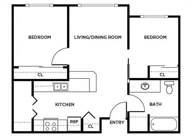 Unit 2-105 2-105 floor plan