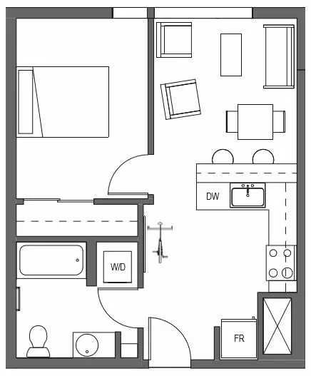 Unit 313 513 floor plan