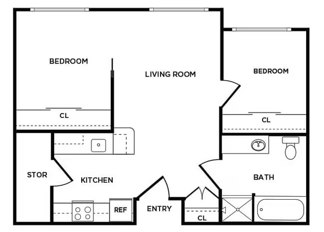 B1 2-203 floor plan