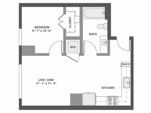 A1 1-2101 floor plan
