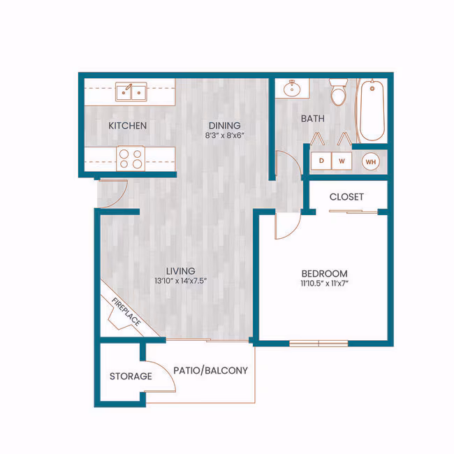1x1r C110 floor plan