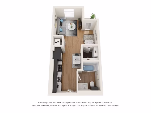 Studio A409 floor plan