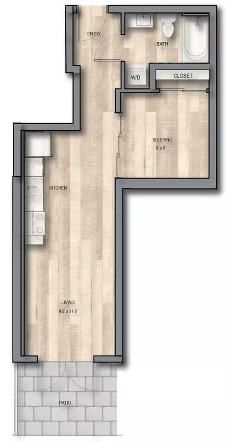 B3 (Income Restricted - MFTE) 606 floor plan