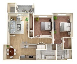 Unit J302 J304 floor plan