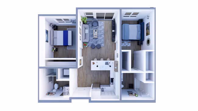 Two-Bedroom 212 floor plan