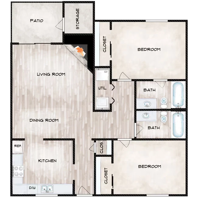 Madrona E303 floor plan