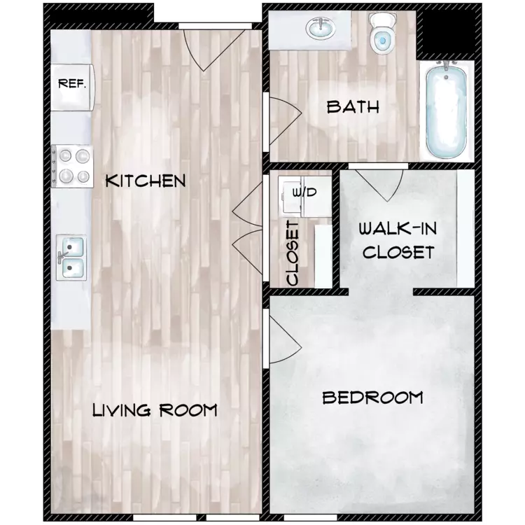 Unit A305 A102 floor plan