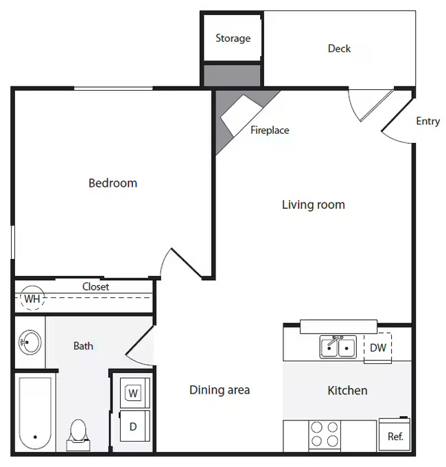 1BD/1BA 02-C101 floor plan
