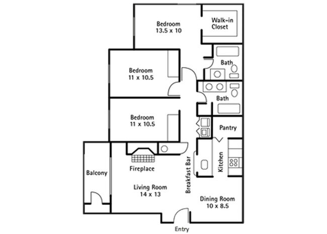 Unit C101 C304 floor plan