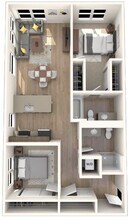 2x2 438 floor plan