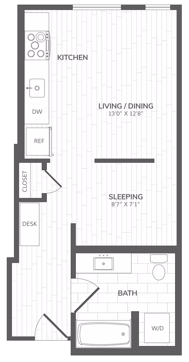 Studio 604 floor plan