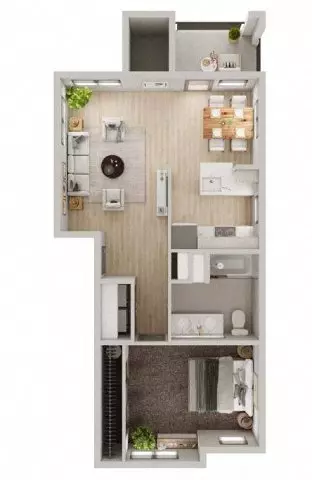 1x1 - B1 09-306 floor plan