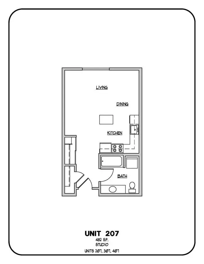 Unit Studio Studio floor plan