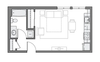 Studio 401 floor plan