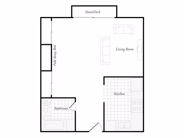 Studio 2502B floor plan