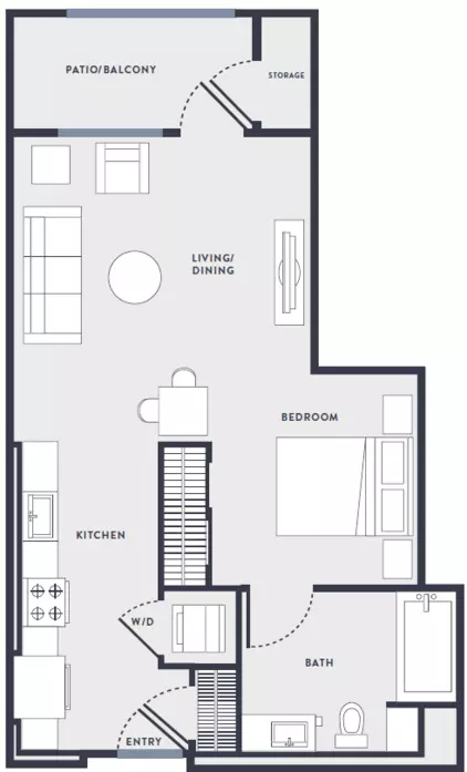 Studio • 1 Bath S2 floor plan