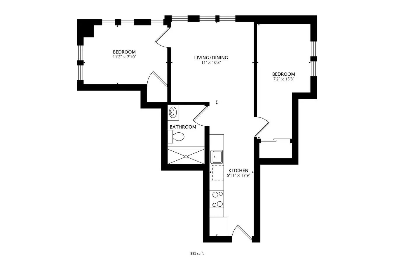 Unit B-301 A-201 floor plan