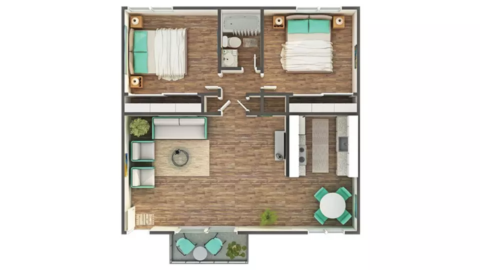Beta 2x1 B-10 floor plan