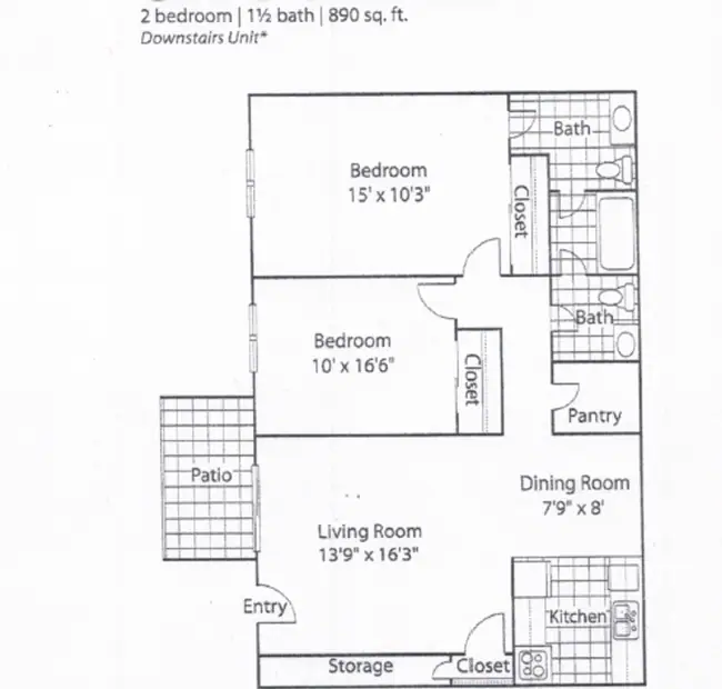 Unit I-02 J-13 floor plan