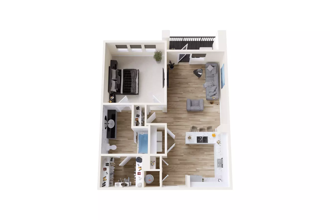 1 Bed • 1 Bath 3208 floor plan
