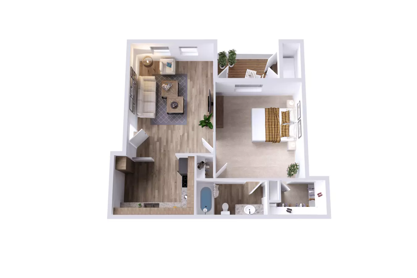 1 Bed • 1 Bath 8204 floor plan