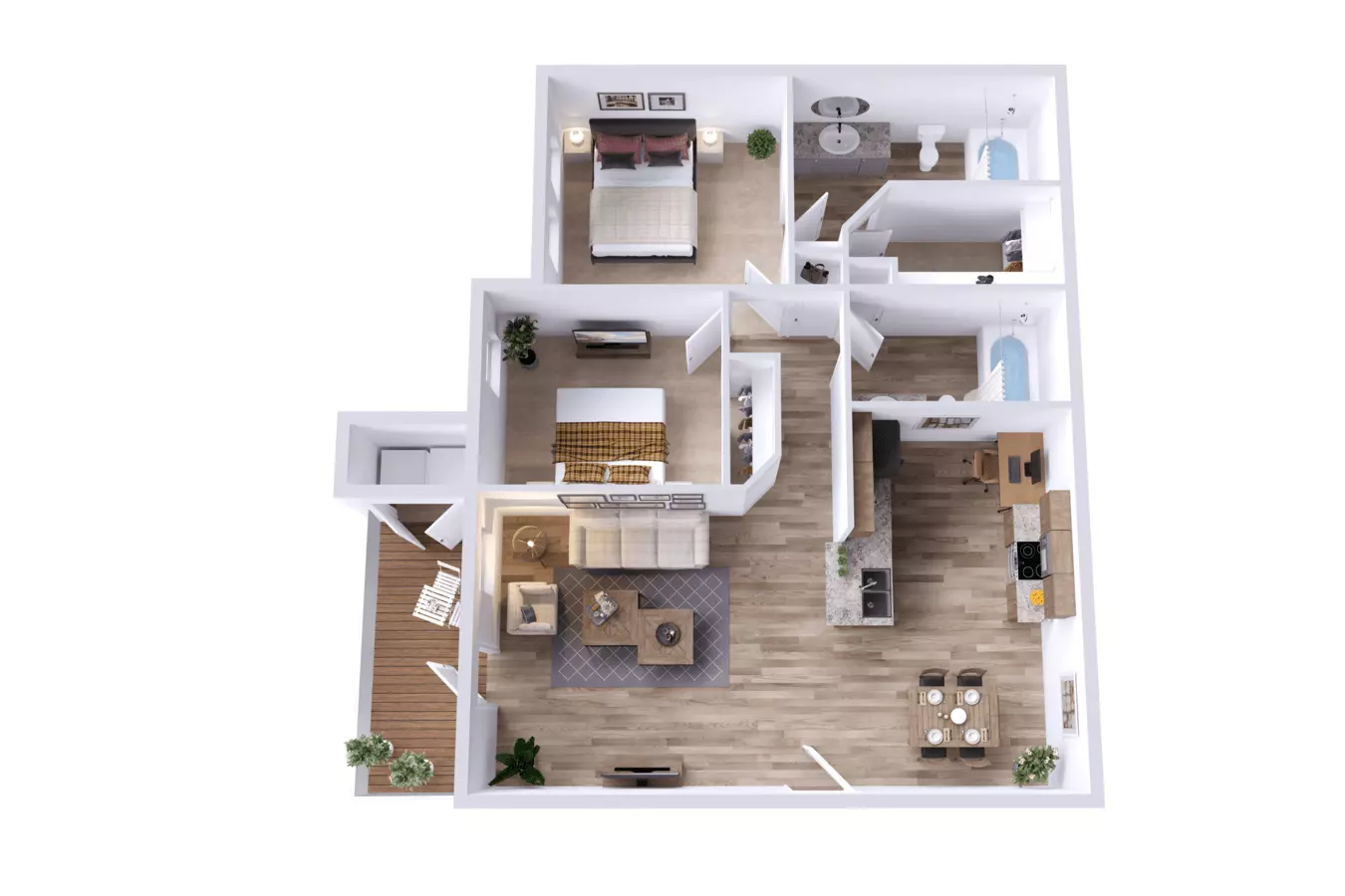 2 Beds • 2 Bath 6303 floor plan