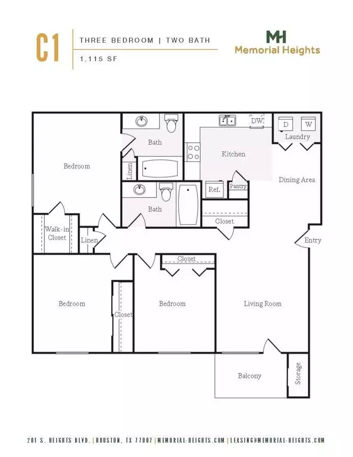 3 Beds • 2 Bath 2621 floor plan