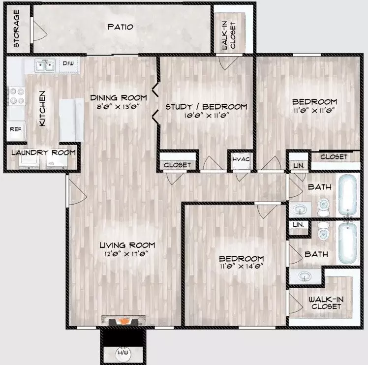 Unit 6106 6106 floor plan