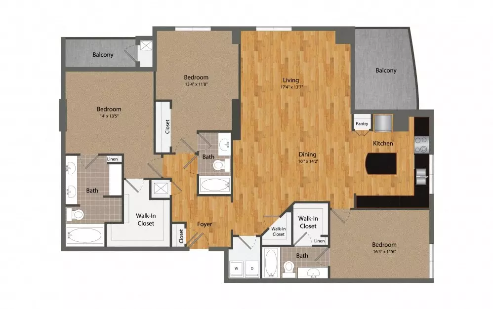 3 Beds • 3 Bath 3003 floor plan