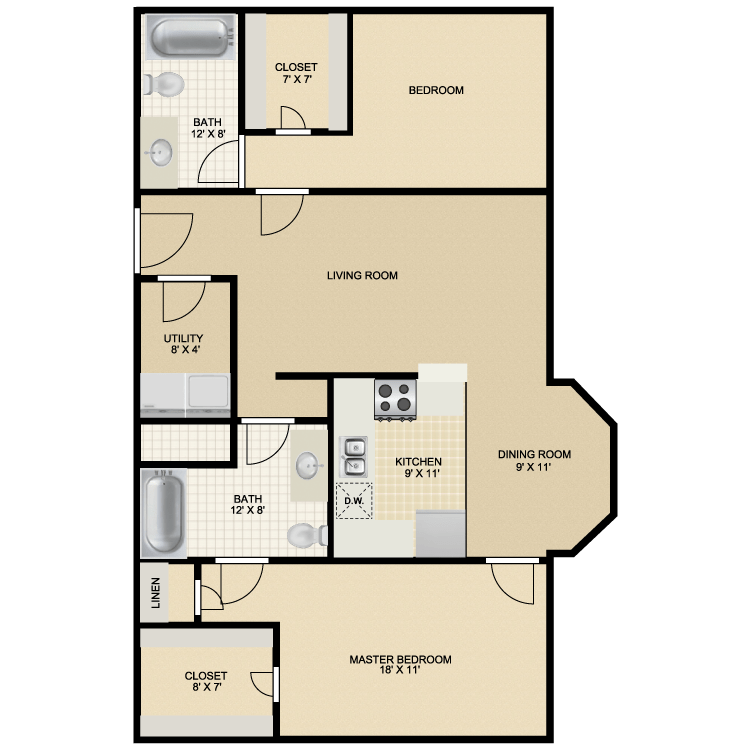 Unit - - floor plan