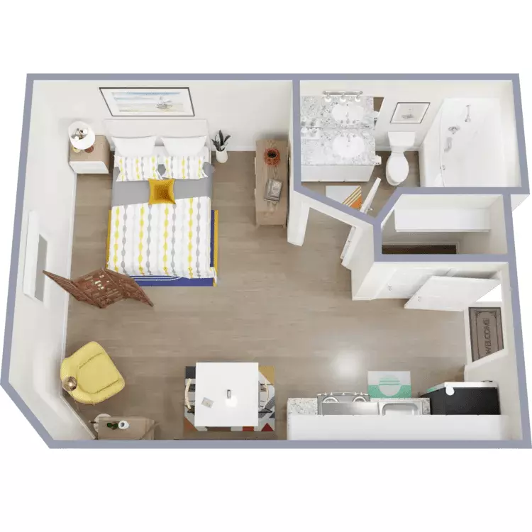 Studio • 1 Bath 202 floor plan