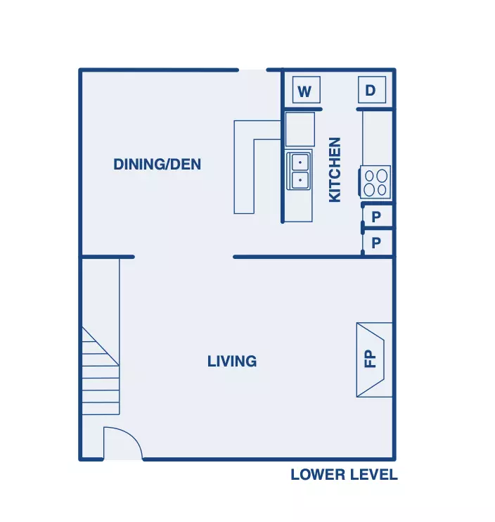 2 Beds • 2 Bath floor plan