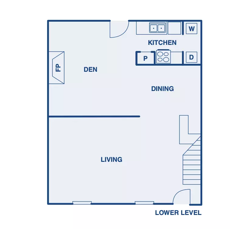 3 Beds • 2 Bath floor plan