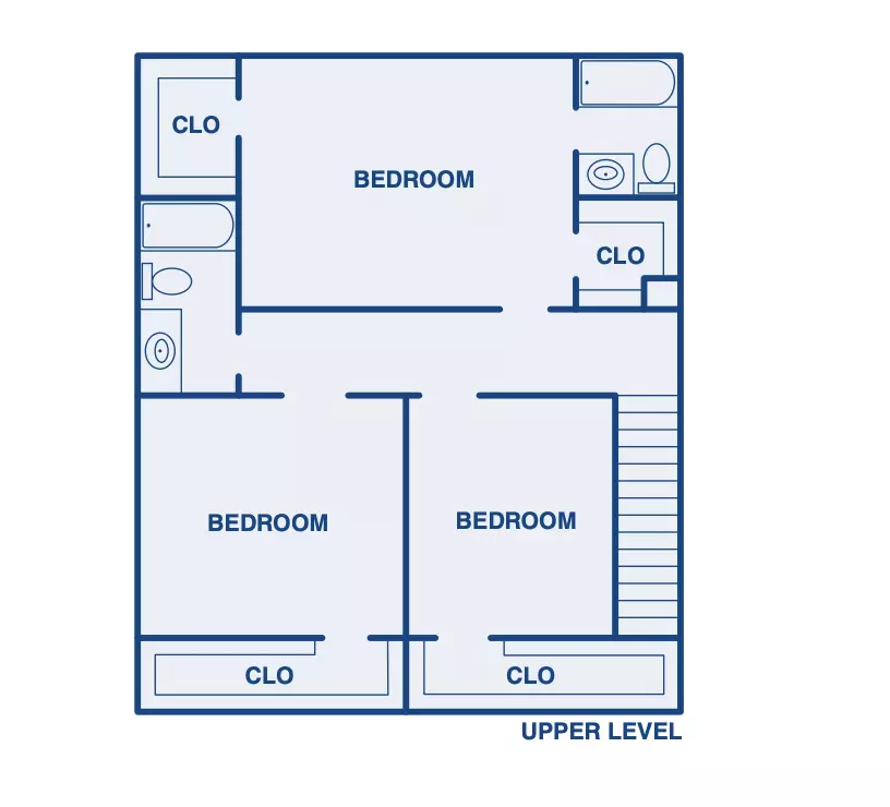 3 Beds • 3 Bath floor plan